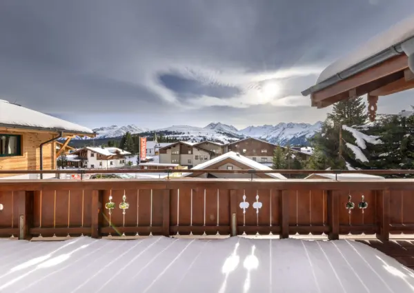 KL Pim s Alm Hutte uitzicht winter