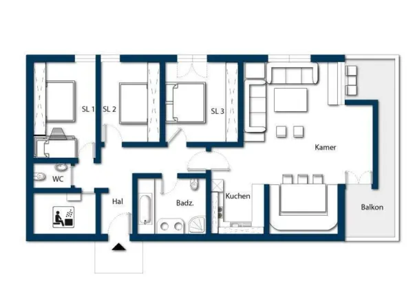 0030 NK Sonnenfeld 4 plattegrond