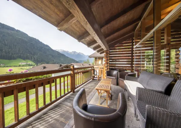 Wald Chalet Anton Balkon
