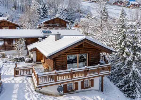 Wald im Pinzgau Sch C3 B6neben Chalet Bergkristall winters