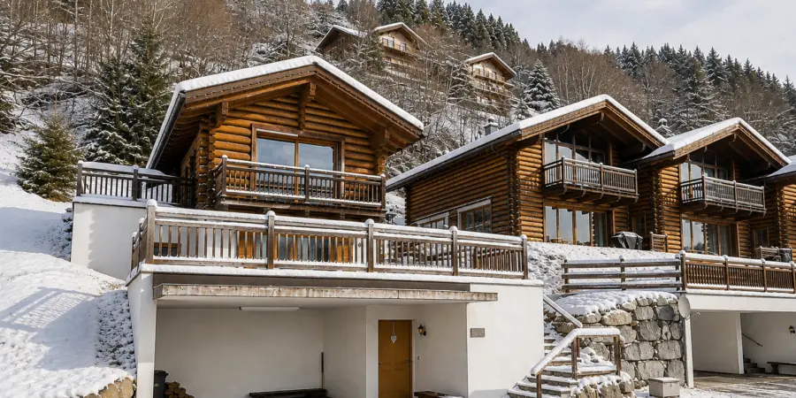 Wald im Pinzgau Sch C3 B6neben Chalet Edelhirsch winters