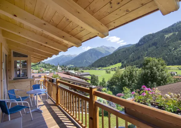 Sch C3 B6neben Chalet Milka Balkon met zithoek