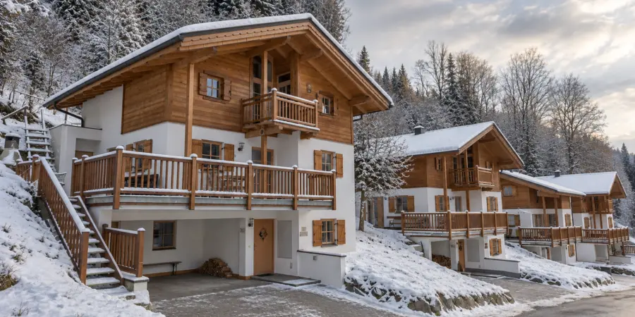 Wald im Pinzgau Sch C3 B6neben Chalet Sonnenwende Winters aanzicht