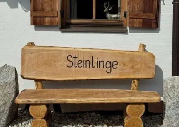 Sch C3 B6neben chalet Steinlinge Wald im Pinzgau bankje buiten 1
