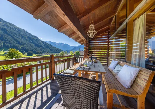 Sch C3 B6neben Chalet Wiesenwald Zomers terras uitzicht
