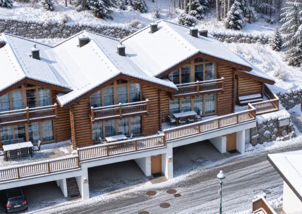 Wald im Pinzgau Sch C3 B6neben Haus Anemone drone ligging winter