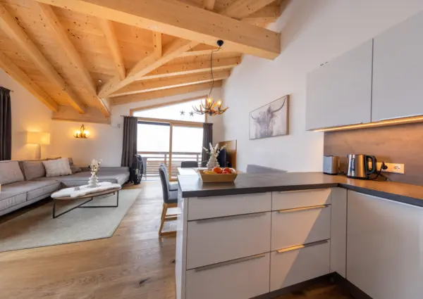 Snowfall keuken doorkijk naar woonkamer