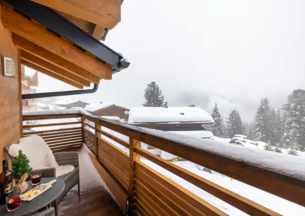 Snowfall winters balkon