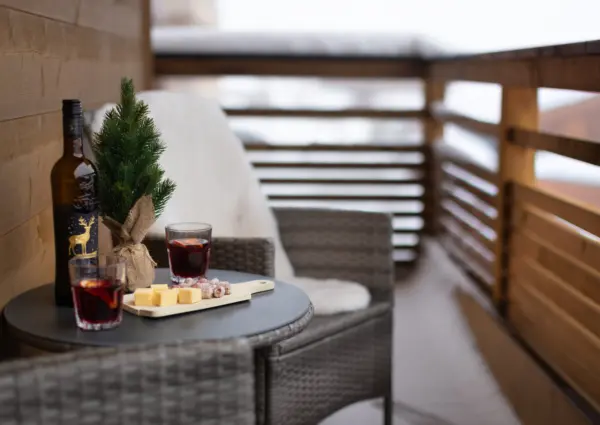 Snowfall detail balkon winter