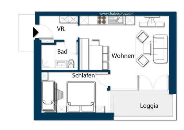 0020 MA Suite 5 plattegrond