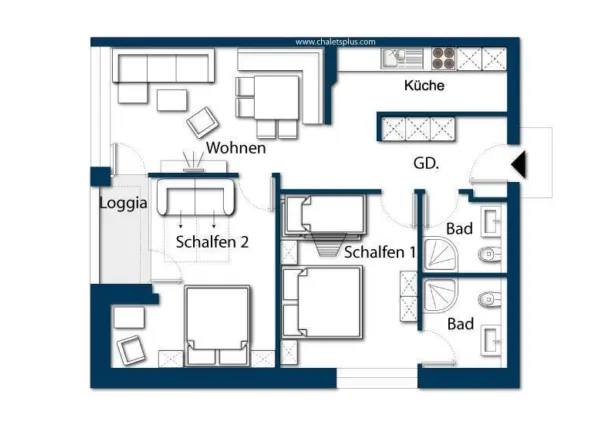 0025 MA suite 6 plattegrond