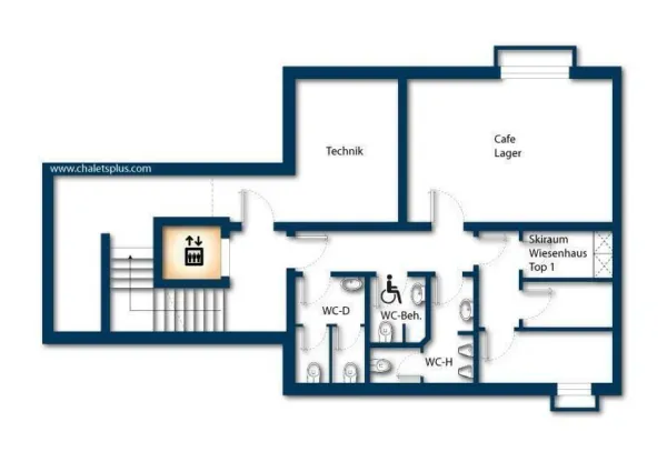 0036 BB Wiesenhaus plattegrond skiraum