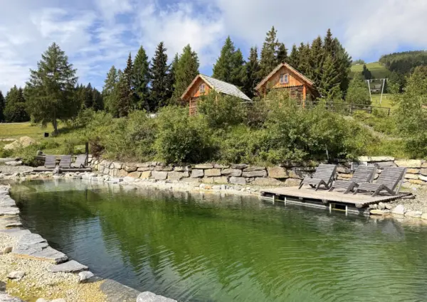 Fanningberg Schwimmteich Ansicht Sommer